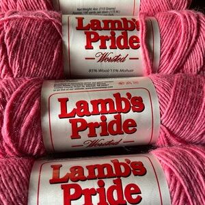 Lamb's Pride Worsted Yarn in Pink